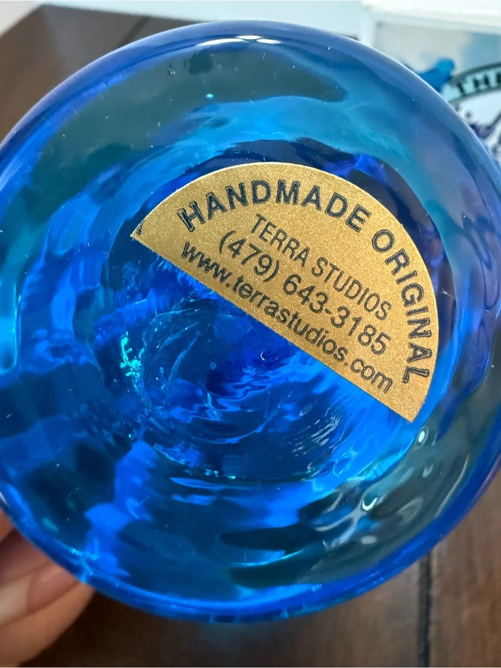 Bluebird of Happiness Art Glass Figurine